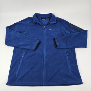 Marmot Polartec‎ Microfleece Jacket Men's XXL Blue Lightweight Full Zip Pockets